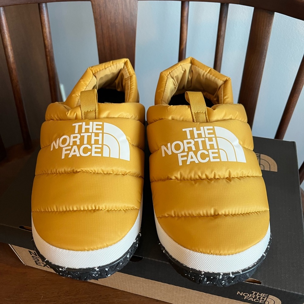 North Face Nuptse Mule Yellow Slippers | Womens Size 8